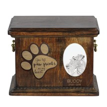 Urn for dog’s ashes with ceramic plate and description - Irish Terrier, ART-DOG - £79.13 GBP