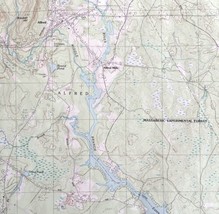 Map Alfred Maine USGS 1983 Topographic Vtg Geological 1:24000 27x22&quot; TOPO12 - $44.99