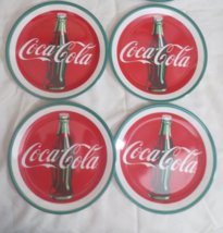 Set of 4 Coca-Cola with Bottle Dessert Melamine PLates 9 Inches - £4.64 GBP