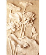 Relieve. Bajorrelieve de flores. Escultura clásica. Decoración de pared.  - €138,08 EUR