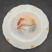 Antique c.1900 LRL Lazeyras Rosenfeld Lehman Hand Painted Fish Limoges Plate - £34.99 GBP