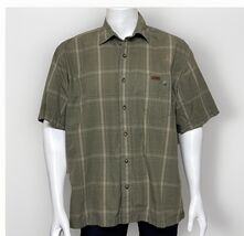 Carhartt Ripstop Shirt Mens XL Relaxed Fit Green Short Sleeve Cotton Out... - $15.34