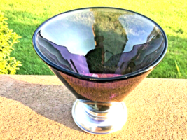 Sterling Deep Purple Modernist Shape Candy Bowl Striking Violet Color Vi... - €50,39 EUR