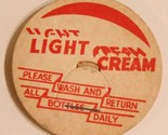 Vintage Milk Bottle Cap Light Cream Red and White - $4.94