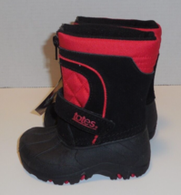 Totes Tyler II Snow Winter Boots Boys 5 Toddler Black Red Waterproof She... - $24.74