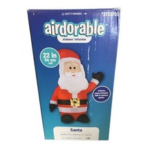 Christmas Santa Tabletop Gemmy Airdorable Airblown Inflatable 22&quot; USB / Battery - £11.19 GBP