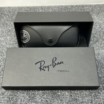 Ray Ban Tech Black Hard Shell Eyeglasses Case With Box And Pamphlet No Glasses - £7.73 GBP