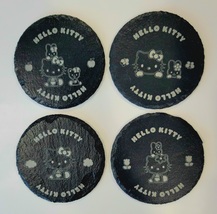  · Hello Kitty Set of 4 laser engraved Slate Stone Coasters NEW - $17.00