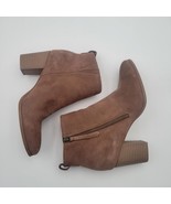 Susma Suede Leather Heeled Ankle Boot Womens 9.5 Tan Brown Minimal Wear - $636.51 MXN