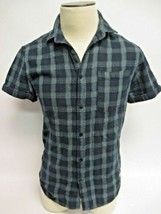 Jack &amp; Jones Blue Plaid Button Up Shirt Size Small - $23.83