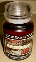 Cranberry Chutney Yankee Candle Housewarmer Retired Black Band Lg 22 oz  95% - £19.53 GBP