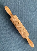 Springerle Engraved Wood Rolling Pin Embossed Dough Roller Carved Mold V... - $22.00