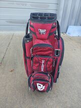 Datrek Oklahoma Sooner Golf Bag 14 Divider Red/White/Black w Cooler Pocket - $109.25