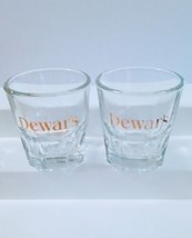 Set of 2 DEWAR&#39;S Blended Scotch Whisky He 4 oz Rocks Glasses  - GOLD Let... - £16.81 GBP