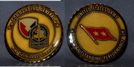 Big 50mm Gold Commanding Maj. GENERAL- Army Sustainment Command 2 Shield Coin - $22.76