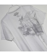 AEROPOSTALE T-SHIRT ~ Sz L ~ 2 VINTAGE NAVY / SAILING SHIPS ENGAGED IN B... - $12.38