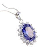 elegant 6.4ct oval gemstone pendant necklace - $69.08