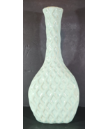 10 1/2&quot; LATTICE OVERLAY VASE Light Aqua Turquoise - $266.57 MXN