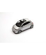 5&quot; Kinsmart 2007 Fiat 500 Diecast Model Toy Car 1:28 Silver - $17.99