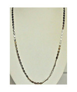 ITALIAN 2-TONE BRIGHT CUT DESIGN NECK CHAIN SKY - $32.18