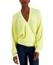 allbrand365 designer Womens Activewear Tie-Dye Wrap Sweater, Large, Yellow Pear - £30.02 GBP
