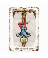 Tin Sign Of The Hanged Man Tarot Card • Major Arcana Waite Vintage Metal... - $51.31 CAD