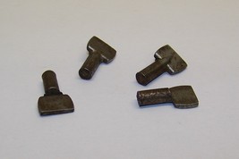 Antique cast iron/ steel 1/4&quot; shelf support pin brackets spoons holder set of 4 - £11.79 GBP