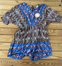 umgee NWT women’s Patterned romper size M blue N5 - £11.21 GBP