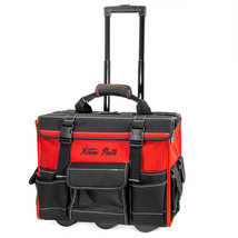 XtremepowerUS Rolling Tool Bag 18&quot; With Wheels Portable Storage Organizer - £125.62 GBP