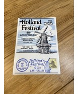 40th Holland Festival Cedar Grove Wisconsin Windmill 1987 Postcard KG JD - €8,59 EUR