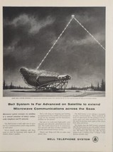 1961 Print Ad Bell Telephone System Antenna Microwave Communications Sat... - $20.68