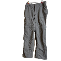 North Face Convertible Pants Zip Off Cargo Hiking Gray Women&#39;s Size 6 - $18.46