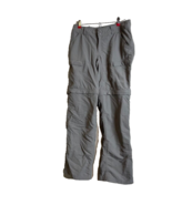 North Face Convertible Pants Zip Off Cargo Hiking Gray Women&#39;s Size 6 - £14.52 GBP