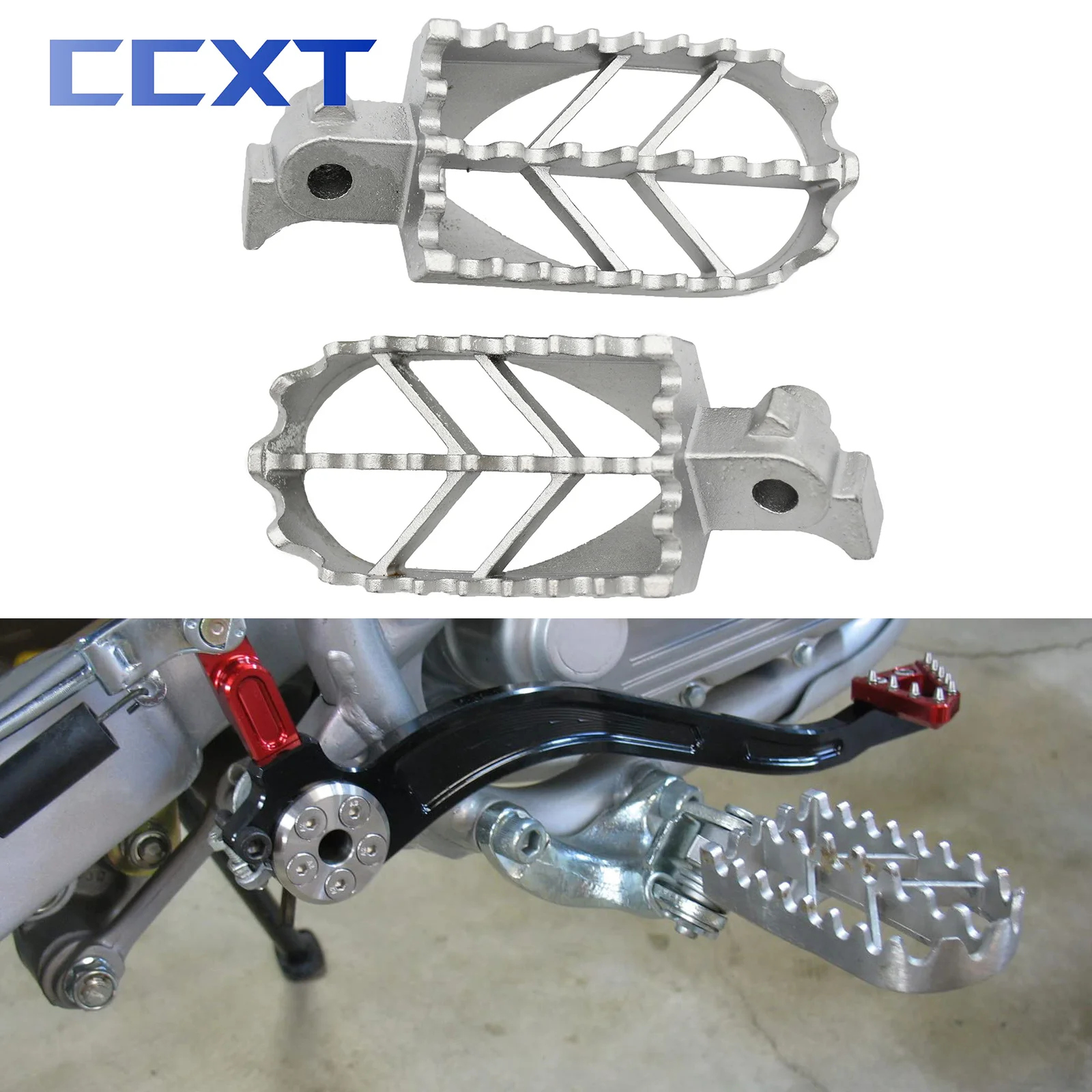 Motorcycle Stainless Steel Rests Pedals Foot Pegs For Honda CRF50 XR50 X... - $28.70