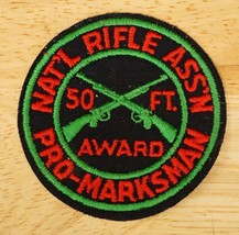 National Rifle Association NRA Vintage Patch Pro Marksman 50FT Award - $12.86