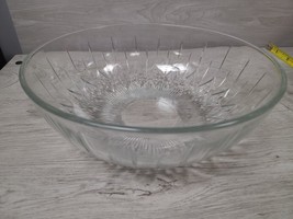 Vintage Anchor Hocking 10.5&quot; Glass Canfield Serving Bowl - £7.79 GBP