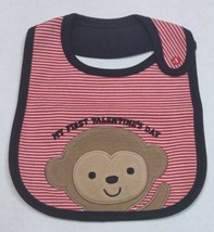 Carter&#39;s Valentine&#39;s Bib for Boys My First Valentine&#39;s Day Monkey - $8.00