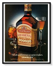 Hiram Walker Amaretto Crema Liquore Print Ad Vintage 1983 Magazine Adver... - £6.18 GBP