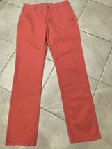 Bonobos Chino Pants Mens Size 32x33 Peach Pink Slim Staight Trousers Slacks - $19.09