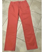 Bonobos Chino Pants Mens Size 32x33 Peach Pink Slim Staight Trousers Slacks - $26.19 CAD