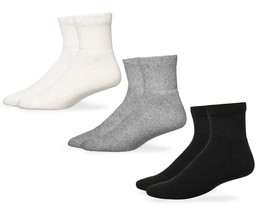 Carolina Ultimate Mens Womens Non-Binding Diabetic Health Quarter Socks 4 Pair - £11.94 GBP