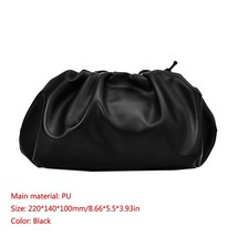 Cloud-wrapped Soft Leather Madame Small Bag Single Shoulder Slant Dumpling Bag H - £19.98 GBP