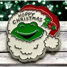 Christmas Santa Frog Brooch Pin Vintage Paula Morgan Retro 80s Hoppy Christmas - £7.87 GBP