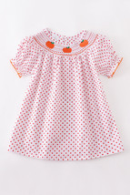 NEW Boutique Pumpkin Girls Embroidered Smocked Orange Dress - £4.81 GBP+