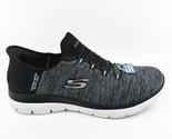 SKECHERS Summits Dazzling Haze Black White Womens Size 10 Slip On Sneakers - $54.95