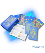 Electric Blue Gold Foil Tarot Card Deck, Waite Oracle Cards Gift Box &amp; G... - $51.78