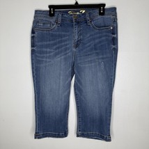 Seven7 Audrey Skimmer Jeans Size 12 Mid Rise Stretch Denim Capris Casual... - $21.00