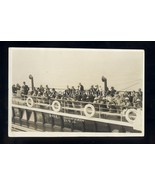 f1901 - Passengers on Paddle Steamer - Solent Queen - postcard - £3.14 GBP