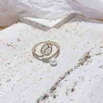 New Trend Cute Opal Stone Rose Flower Stud Earrings For Women Delicate Micro Pav - £9.13 GBP