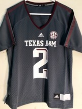 Adidas Women&#39;s Ncaa Jersey Texas A&amp;M Aggies #2 Johnny Manziel Grey Sz S - £8.54 GBP